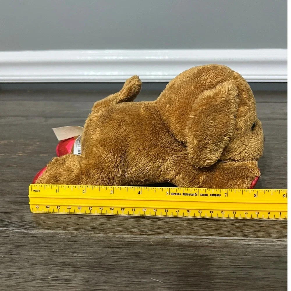 Brown Puppy Dog Plush Stuffed Animal‎ Valentine Heart Feet Kids Toy - Picture 5 of 5